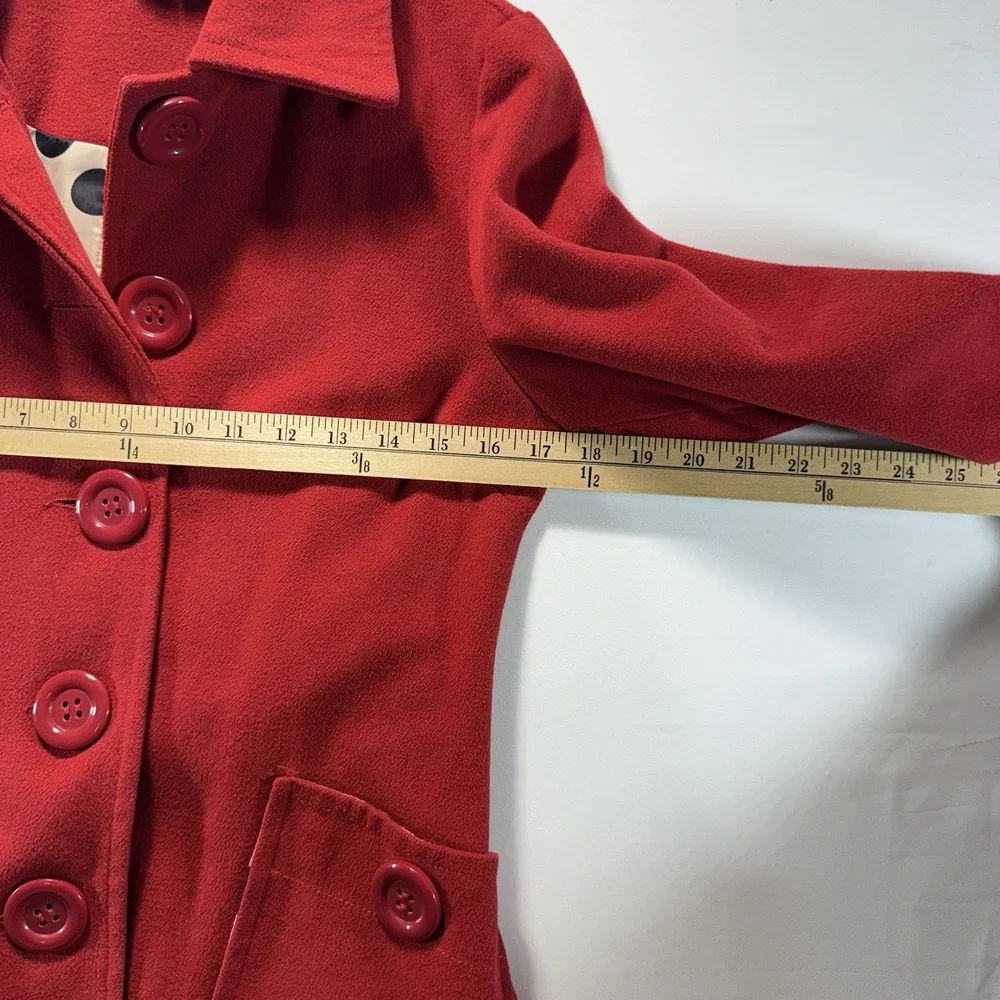 Windsor Red Wool Blend Lined Blazer Jacket Size S Classic - Picture 4 of 13